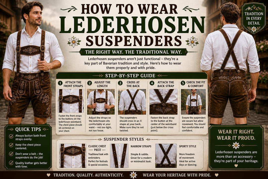 How to Wear Lederhosen Suspenders ?