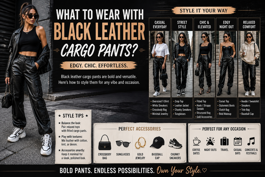 What to Wear with Black Leather Cargo Pants ?