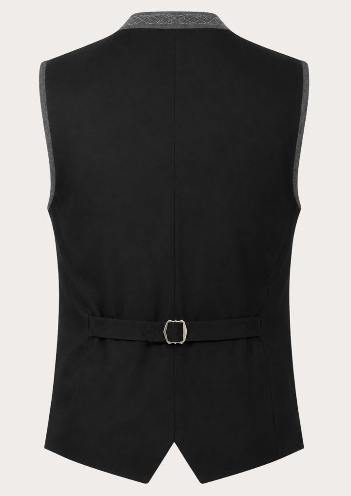 Traditional Embroidery Collar Trachten Vest For Men