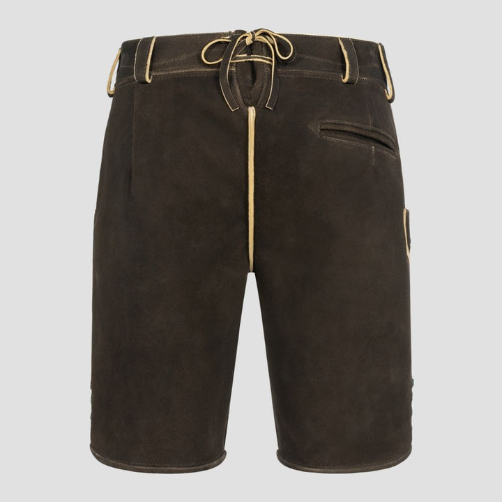 Men's Black lederhosen With Embroidery For Folk Festivals