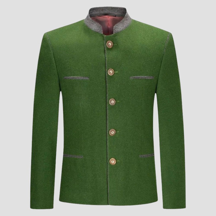 Stylish Men’s Gray Bavarian Trachten Coat For Festivals