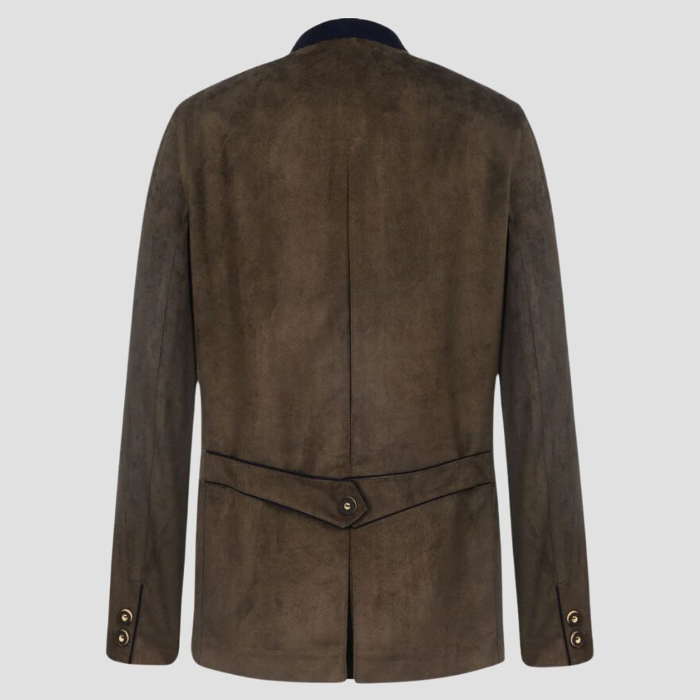 Authentic Suede Leather Trachten Coat For Men