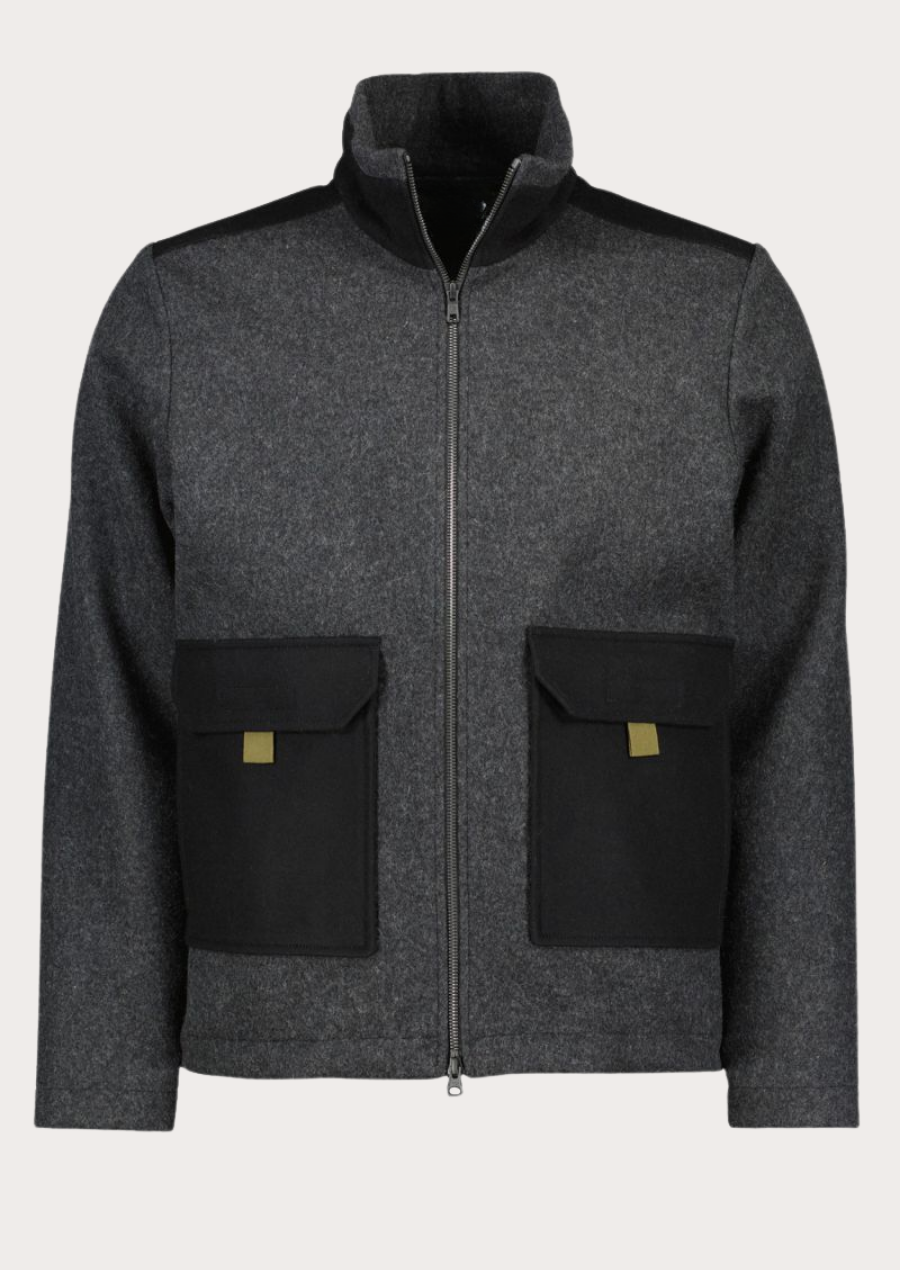 Alpenmark Heritage grey Loden jacket for men with classic Alpine-inspired styling