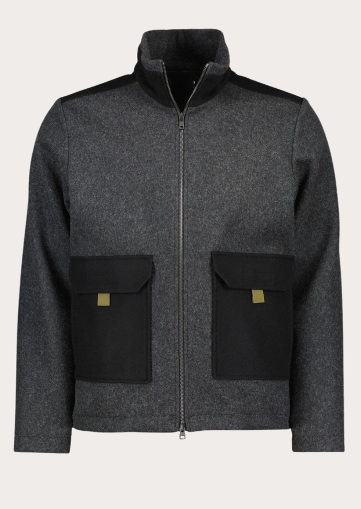 Alpenmark Heritage grey Loden jacket for men with classic Alpine-inspired styling