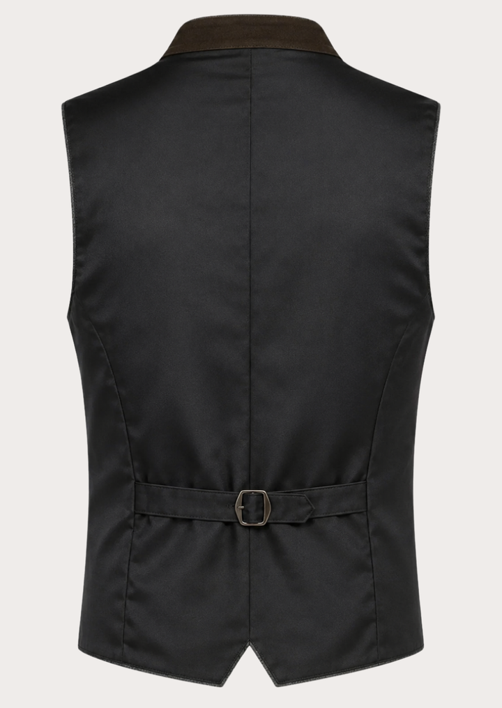 Authentic Alpine-style wool waistcoat for men with comfortable and durable construction