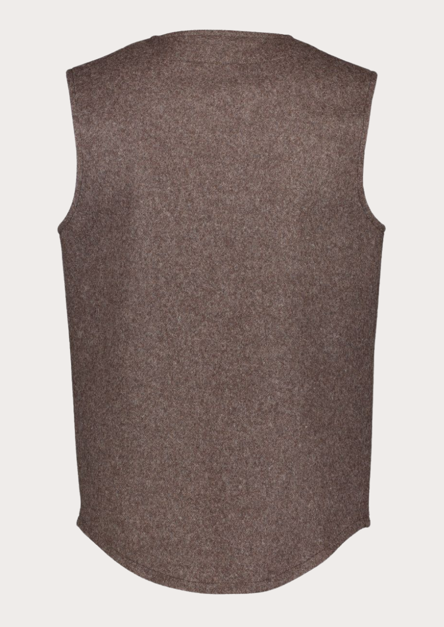 Classic Loden wool hunting vest for men inspired by Alpine and Austrian fashion