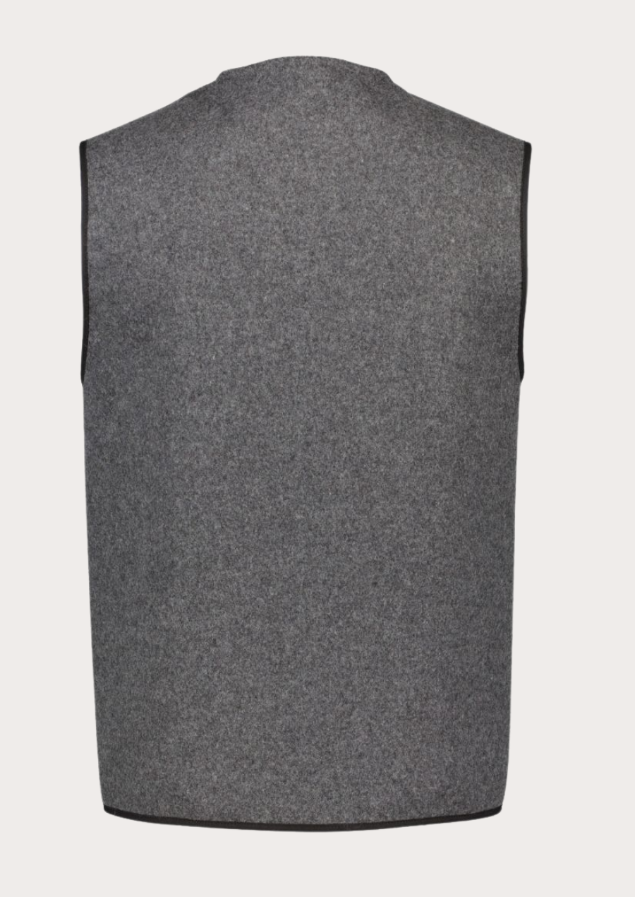Classic Loden vest for men with traditional Austrian styling and elegant detailing