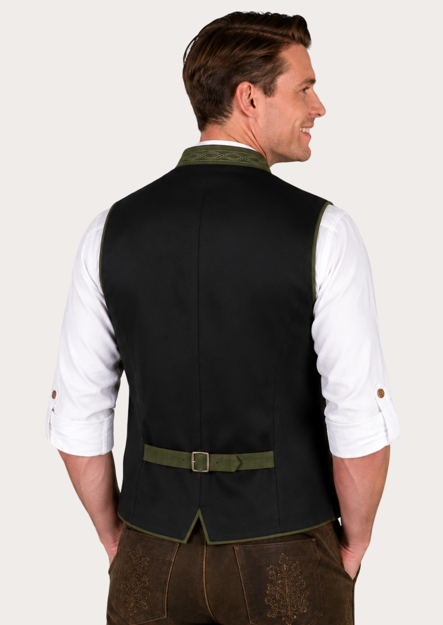Premium Trachten vest crafted with timeless German folk-style detailing
