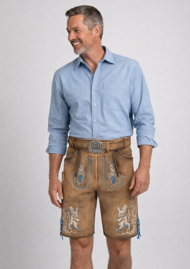 Authentic Bavarian Men's Lederhosen for German Cultural Events
