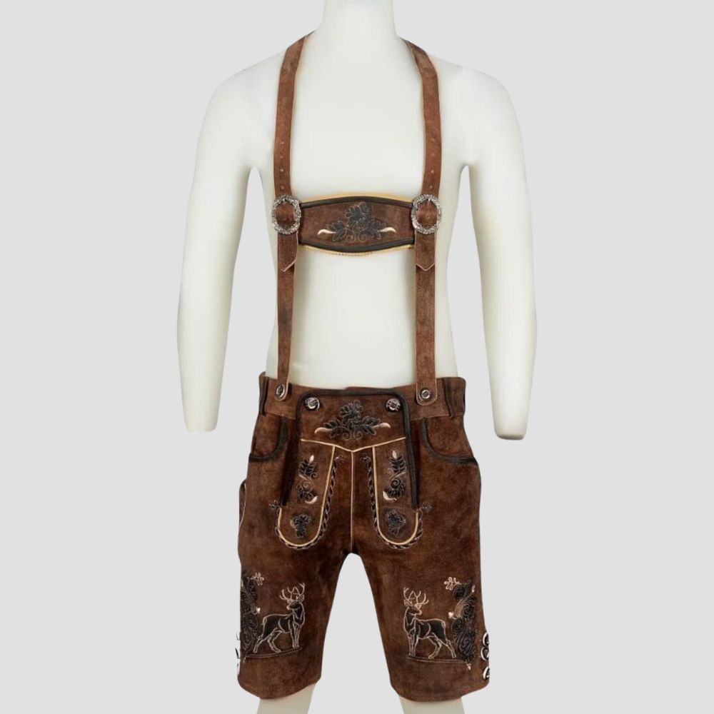Step into the spirit of Oktoberfest with these authentic men’s leather Lederhosen, crafted for traditional Bavarian celebrations.