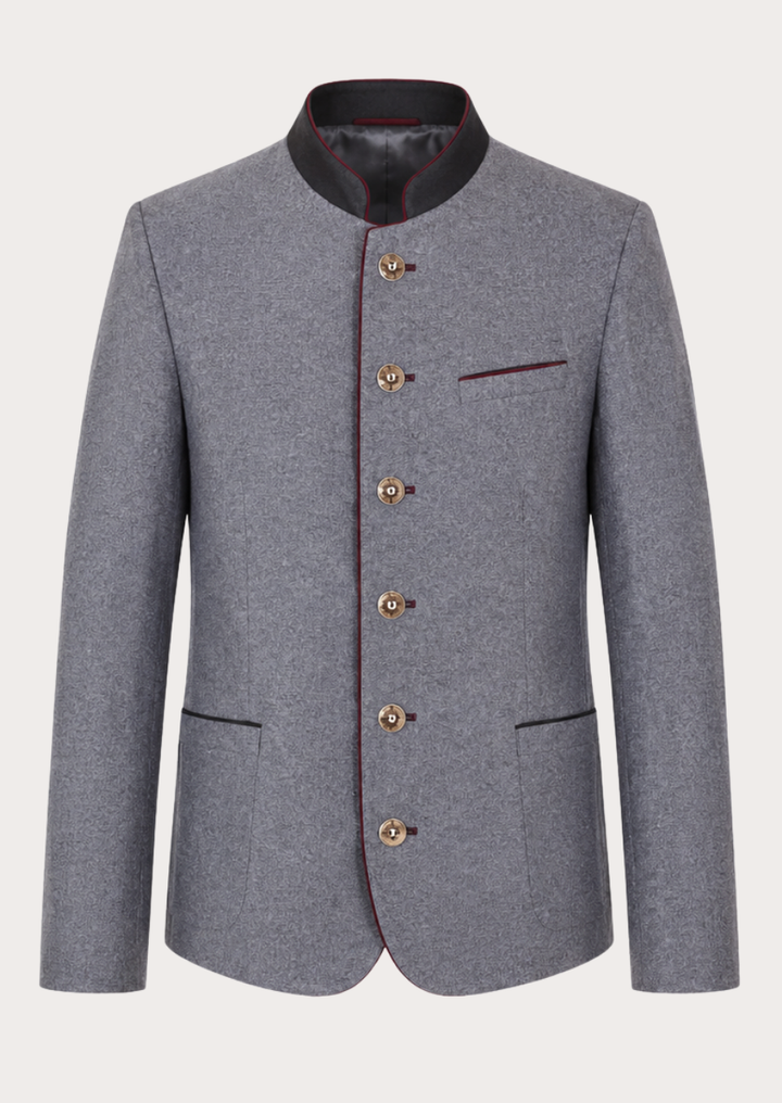 Elegant Oktoberfest Trachten jacket crafted in textured wool-blend inspired fabric