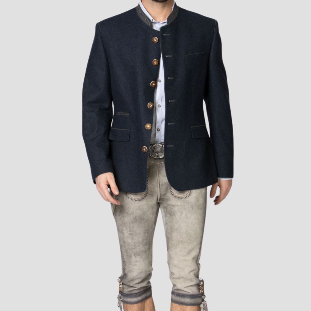 Oktoberfest-Ready Bavarian Trachten Coat for Men