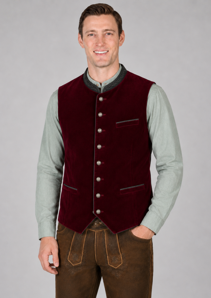 Bavarian Trachten Vest for Oktoberfest Traditional German Style