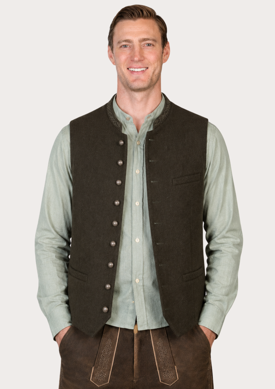 Authentic Bavarian vest designed for Oktoberfest and cultural celebrations