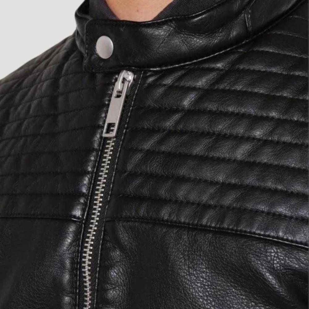 Crafted for both comfort and style, this leather biker jacket is the perfect addition to your motorcycle wardrobe."