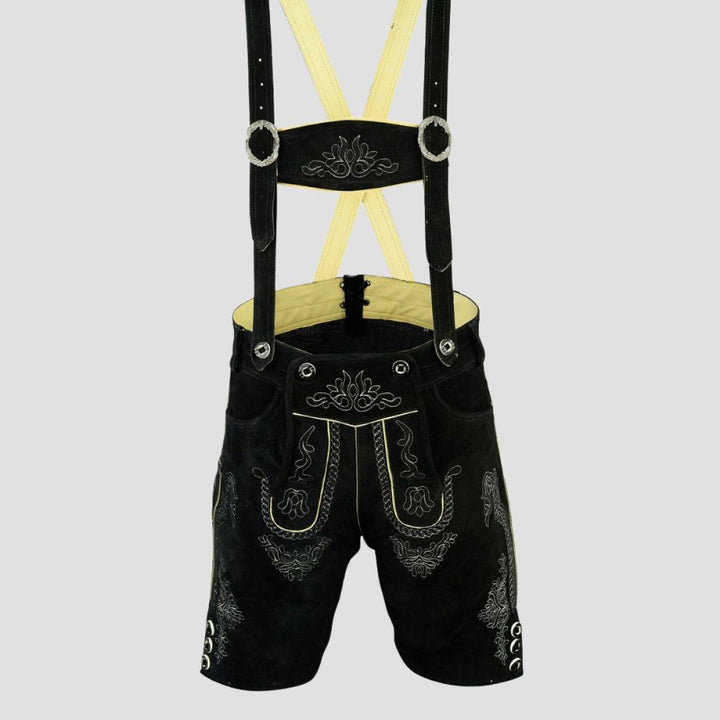 stylish black lederhosen for men
