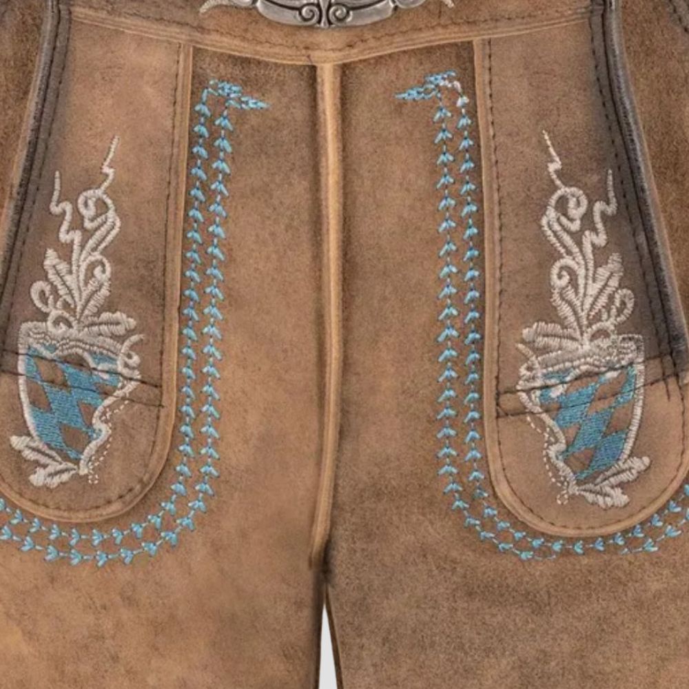 brown suede lederhosen for men