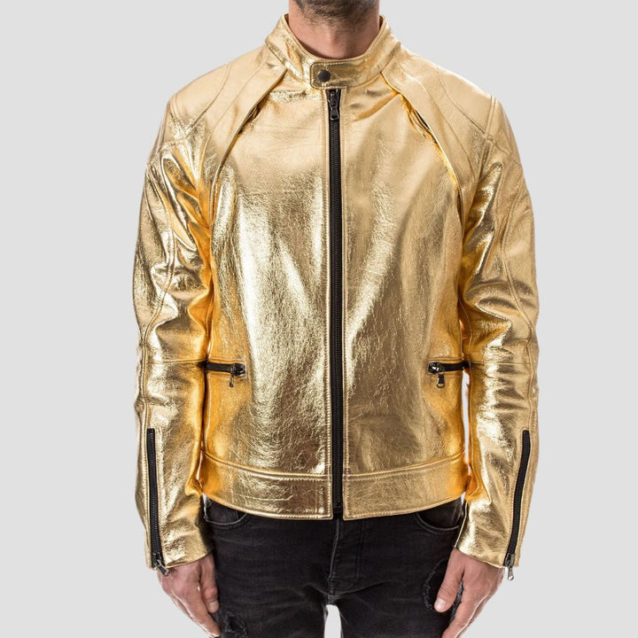 For men who aren’t afraid to make a statement, these metallic leather jackets offer a bold look with unmatched style.