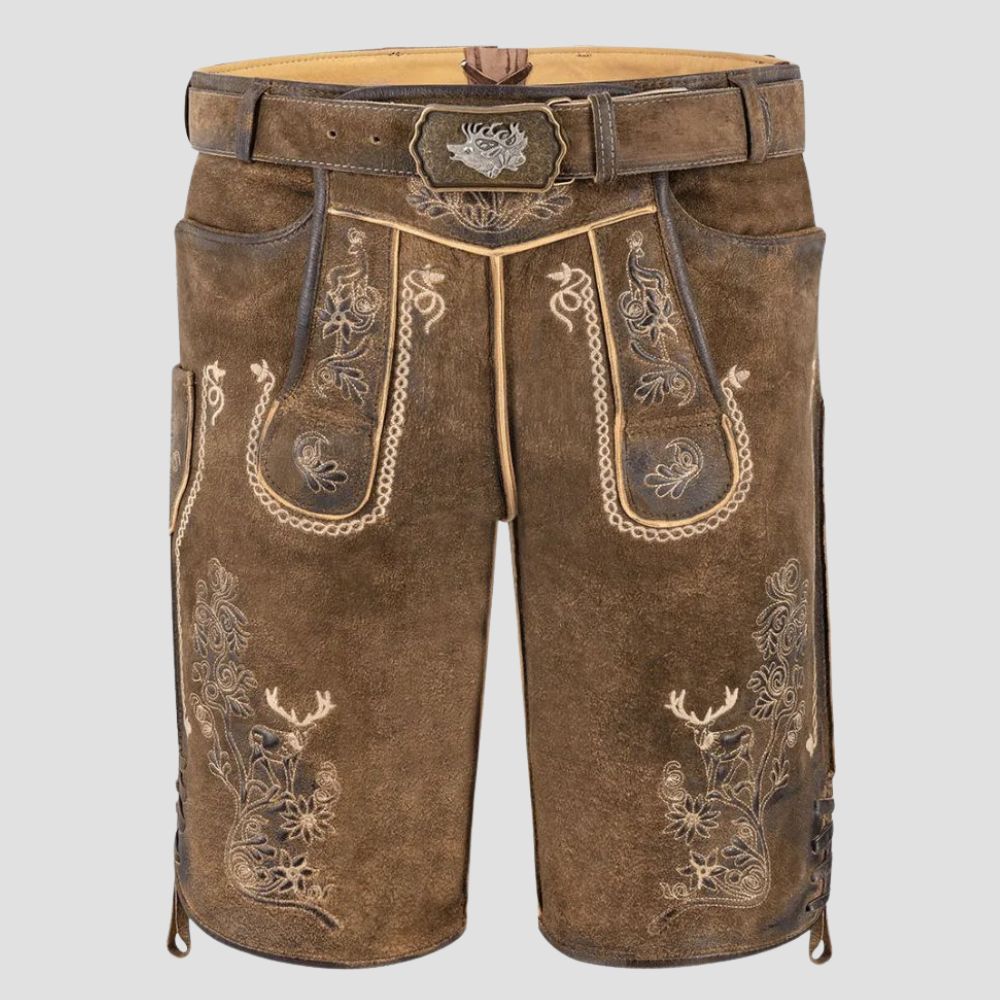 Celebrate Oktoberfest in style with these high-quality leather Lederhosen, designed for durability and tradition.