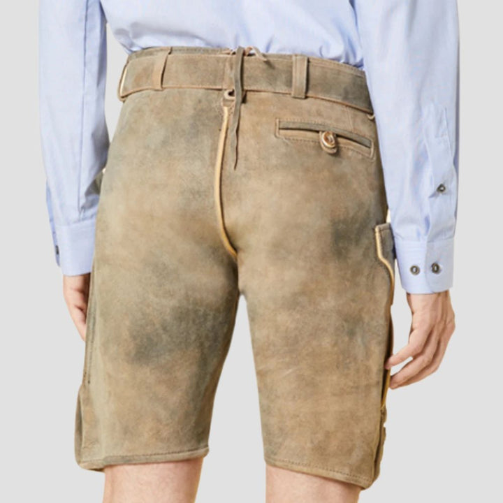 Crafted for comfort and authenticity, these men’s Lederhosen are ideal for celebrating fall and winter festivals.