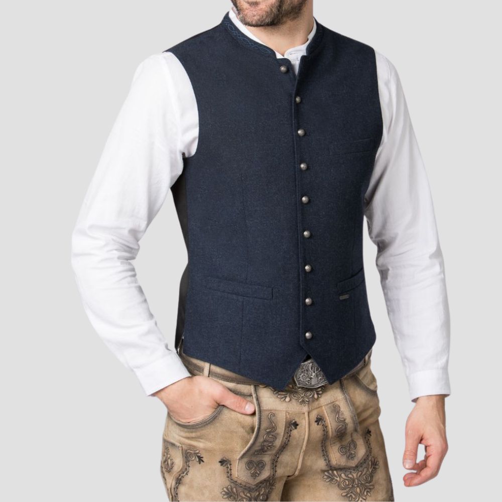 Celebrate Oktoberfest in style with this fashionable Trachten vest, blending tradition with a modern twist.