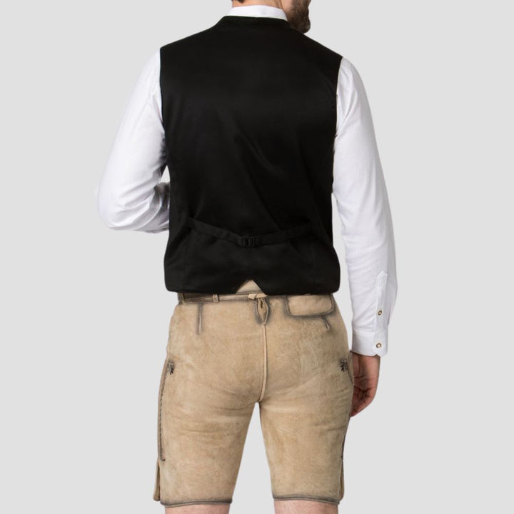 Celebrate in style with these men’s suede Lederhosen, perfect for both weddings and Oktoberfest, combining tradition with luxury.