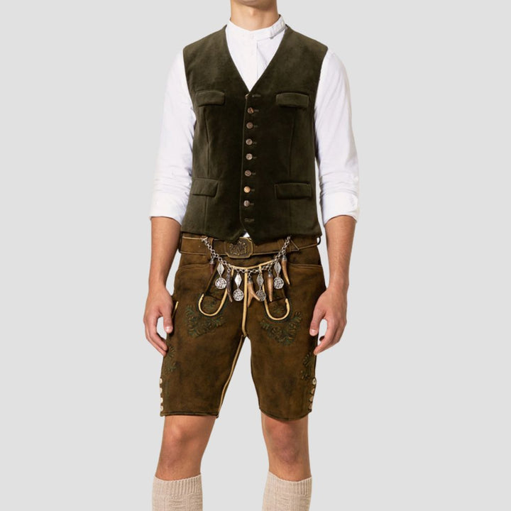 Custom-made for your personal style, this Trachten vest ensures a perfect fit and exceptional comfort for any cultural celebration.