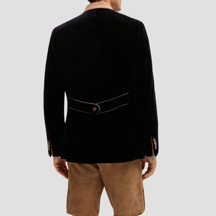 Men’s Elegant Black Velvet Oktoberfest Jacket