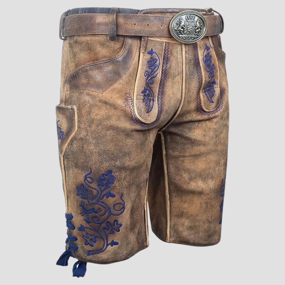 Designed for special occasions, these premium suede Lederhosen bring a touch of elegance and tradition to any celebration.