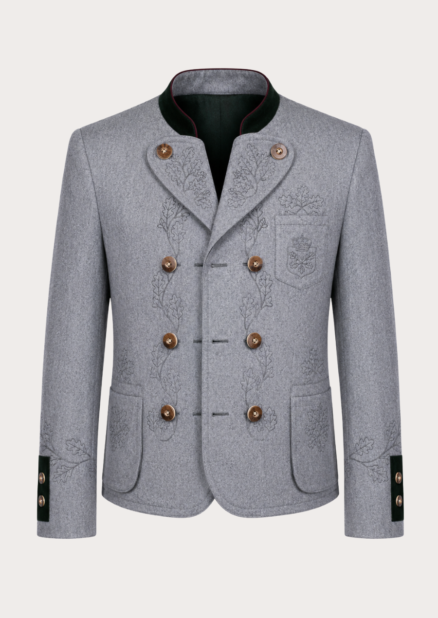 Traditional Bavarian Trachten jacket with detailed embroidery and elegant styling