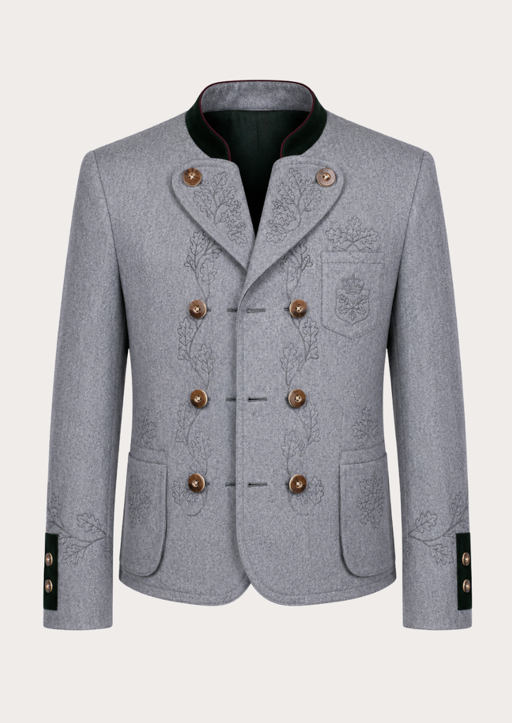 Traditional Bavarian Trachten jacket with detailed embroidery and elegant styling