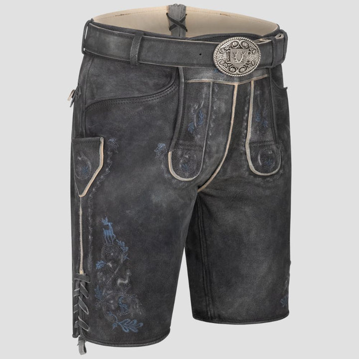 Embrace Bavarian style all season long with these embroidered Lederhosen, designed for comfort and elegance in cooler weather.