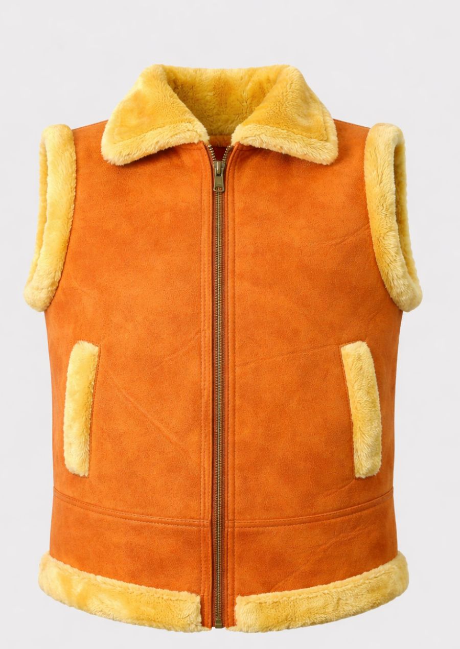 Warm faux fur vest for local winter clothing stores