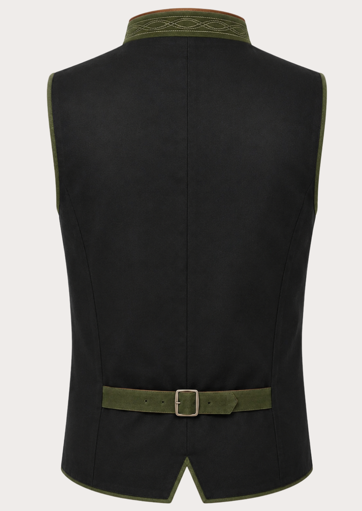 Authentic Alpine waistcoat for men combining heritage design, comfort, and elegance