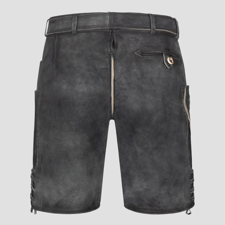 stylish gray men lederhosen