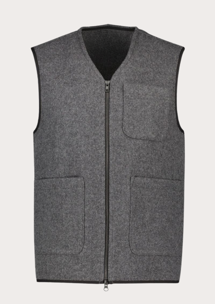 Premium grey wool waistcoat for men designed for country wear and cultural events