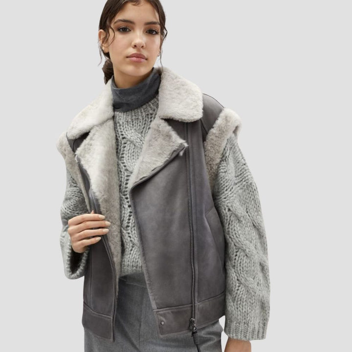 This handmade sheepskin shearling vest is designed for ladies who value warmth and elegance. Soft, comfortable, and perfect for layering during winter.