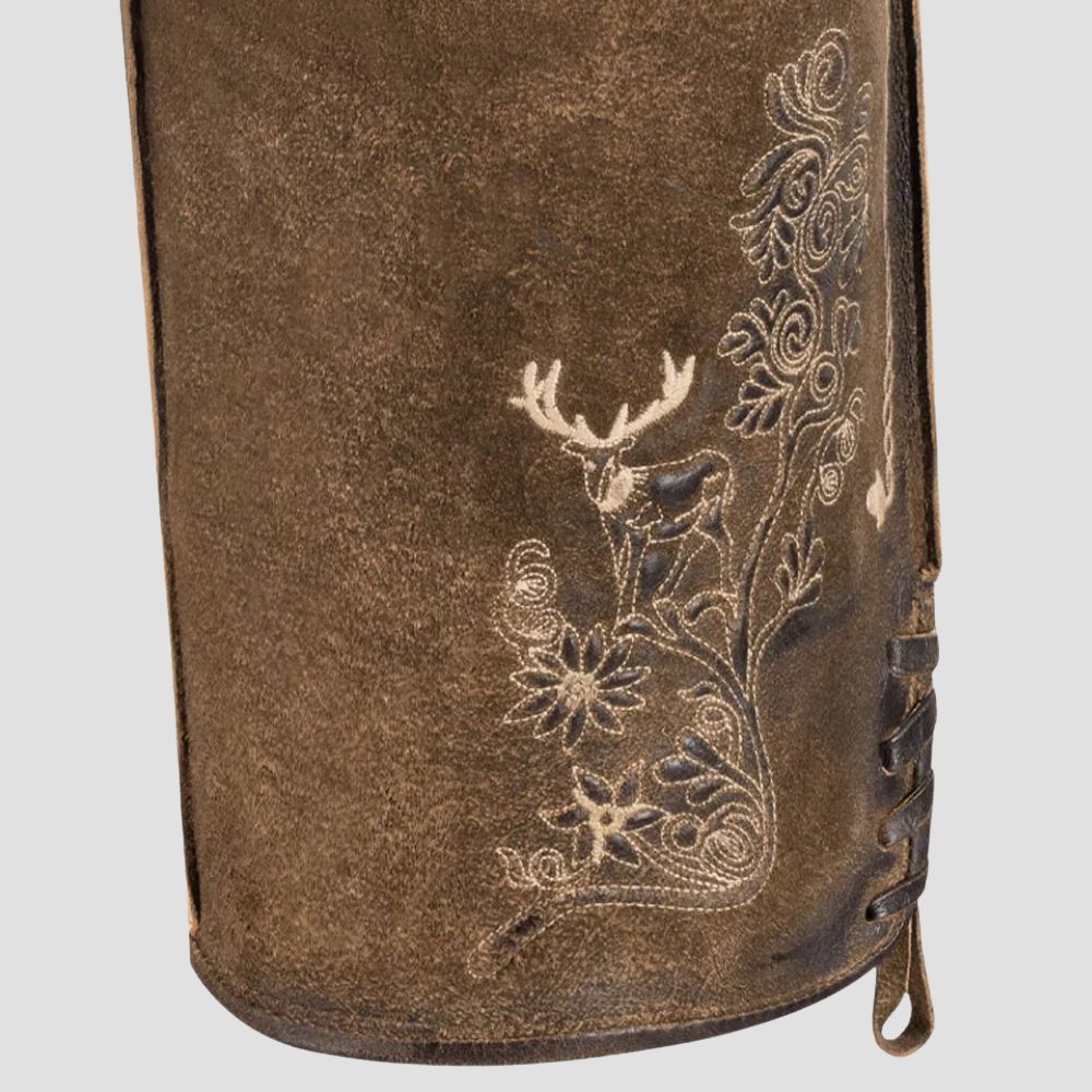 Step into authentic Bavarian fashion with these premium leather Lederhosen, ideal for any Oktoberfest celebration.