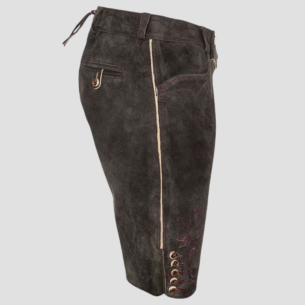  Invest in these premium women’s authentic lederhosen. Crafted for long-lasting wear, they provide the perfect blend of traditional style and modern durability.