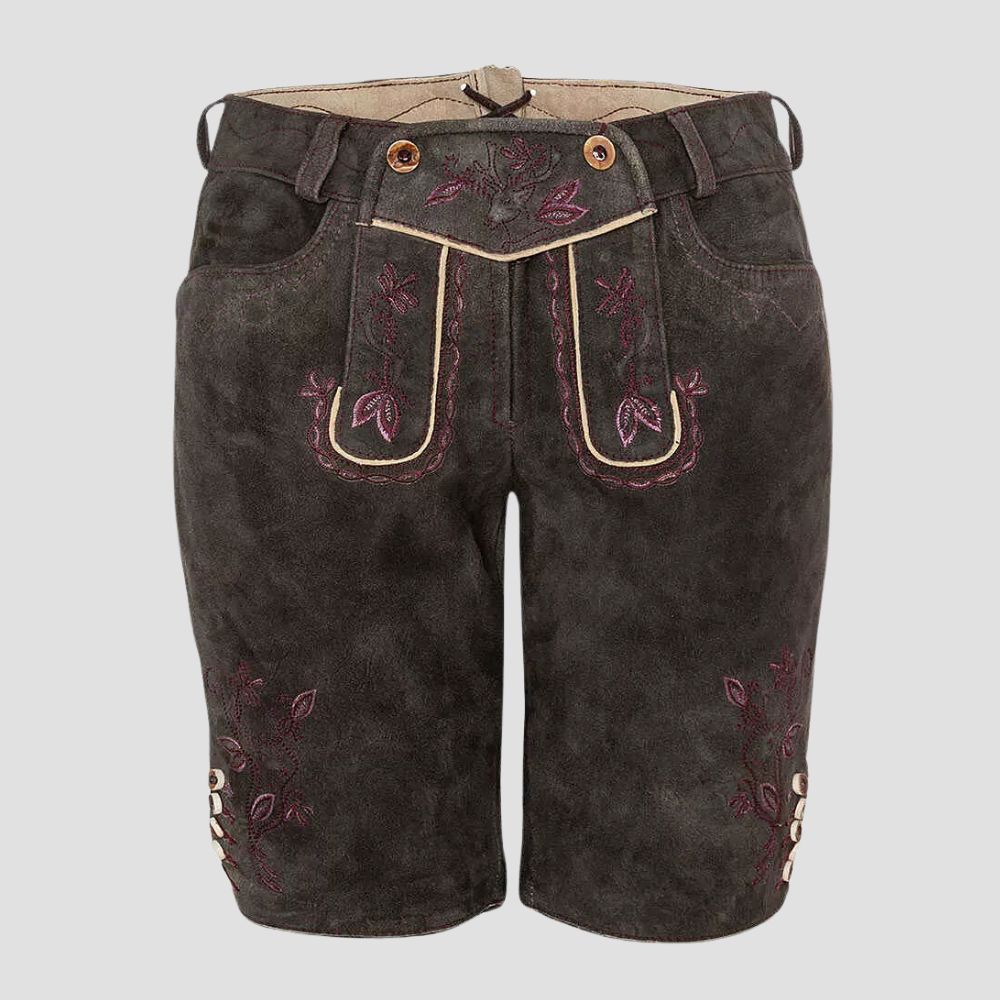 These women’s authentic lederhosen are designed for durability and style. Perfect for traditional festivals, they offer a long-lasting, high-quality fit.