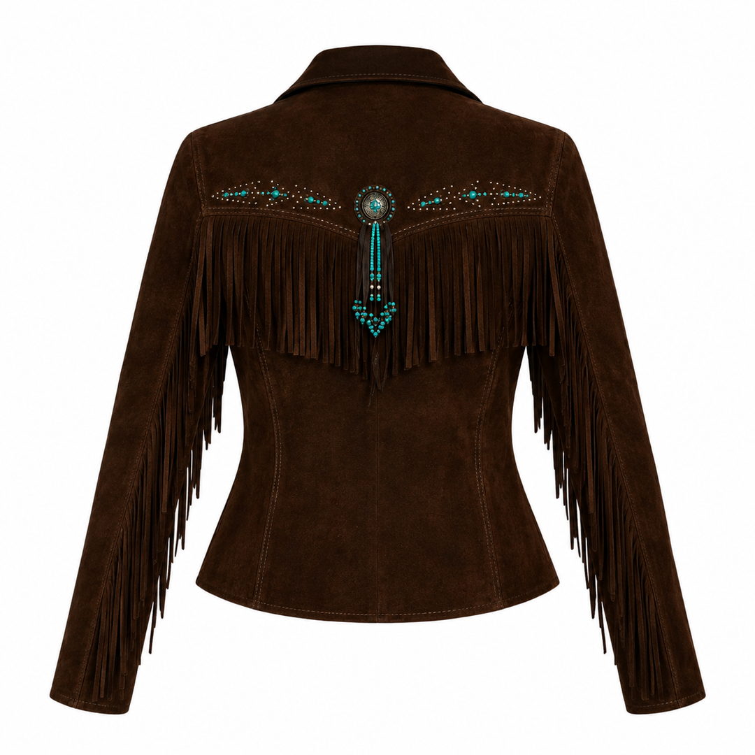 western suede jacket for women