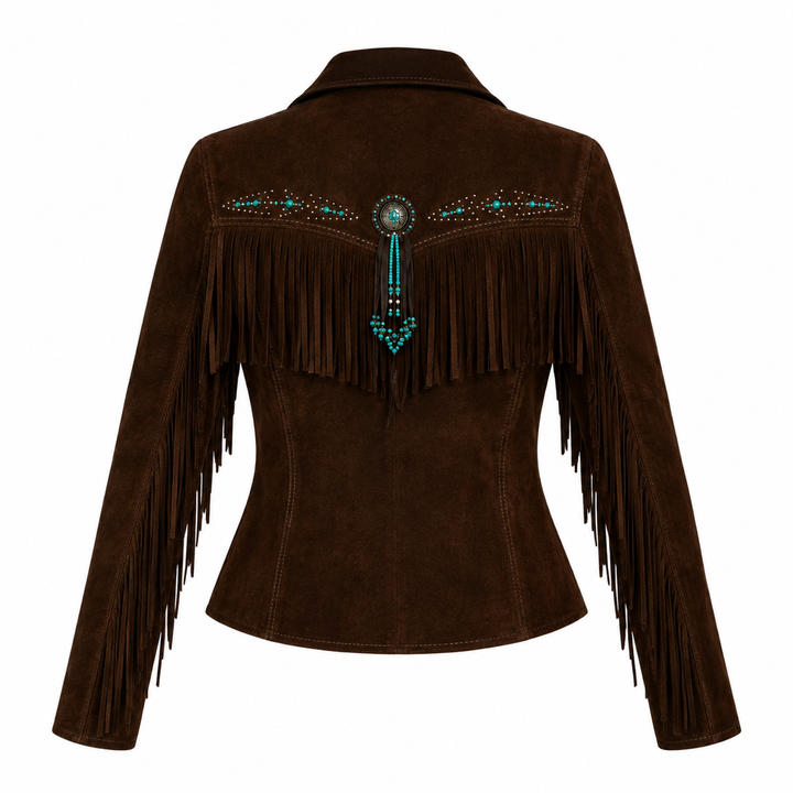 western suede jacket for women