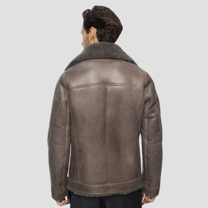 The perfect blend of style and warmth—this lambskin leather jacket with faux fur lining is a must-have for the colder season.