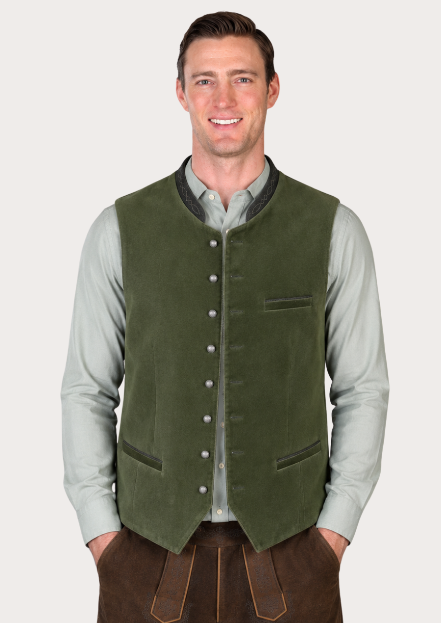 Classic Lederhosen waistcoat for men with authentic German design