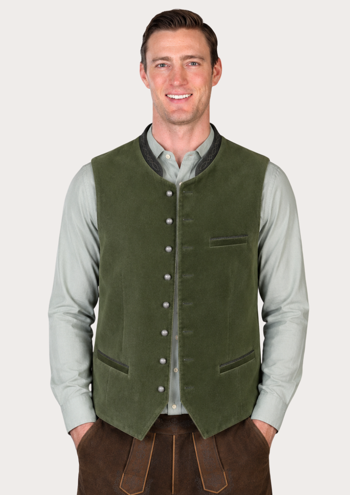 Classic Lederhosen waistcoat for men with authentic German design