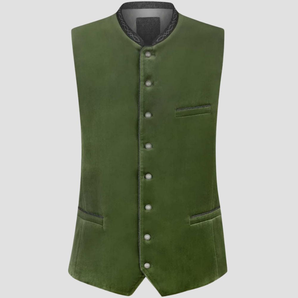 Showcase your unique style with this high-end designer Trachten vest, perfect for cultural festivals and formal occasions.