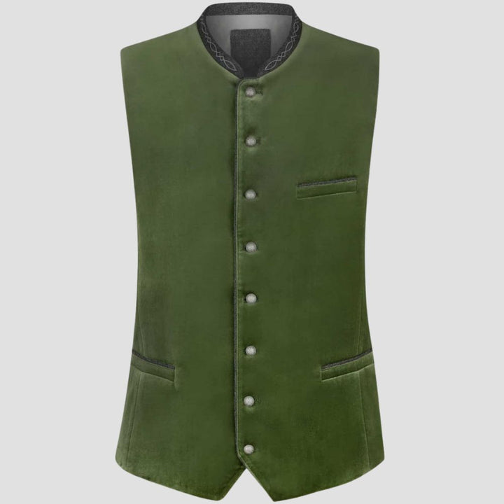 Showcase your unique style with this high-end designer Trachten vest, perfect for cultural festivals and formal occasions.