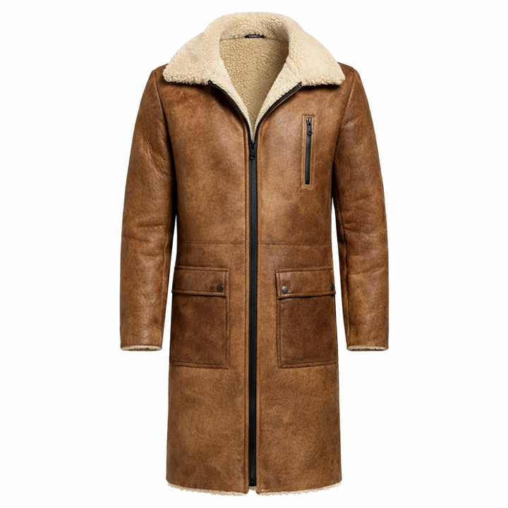 Men B3 bomber shearling leather coat for winter fashion