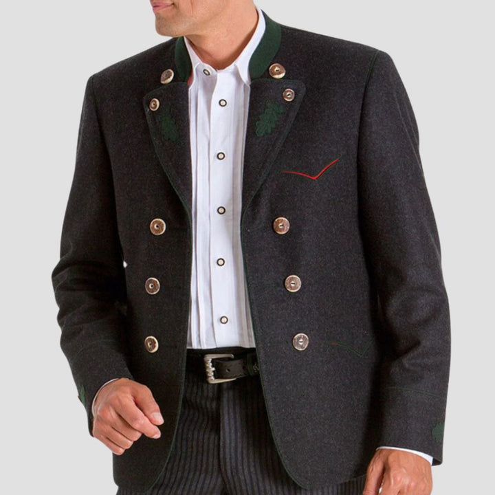 Men’s High-Quality Bavarian Attire Cultural Trachten Jacket