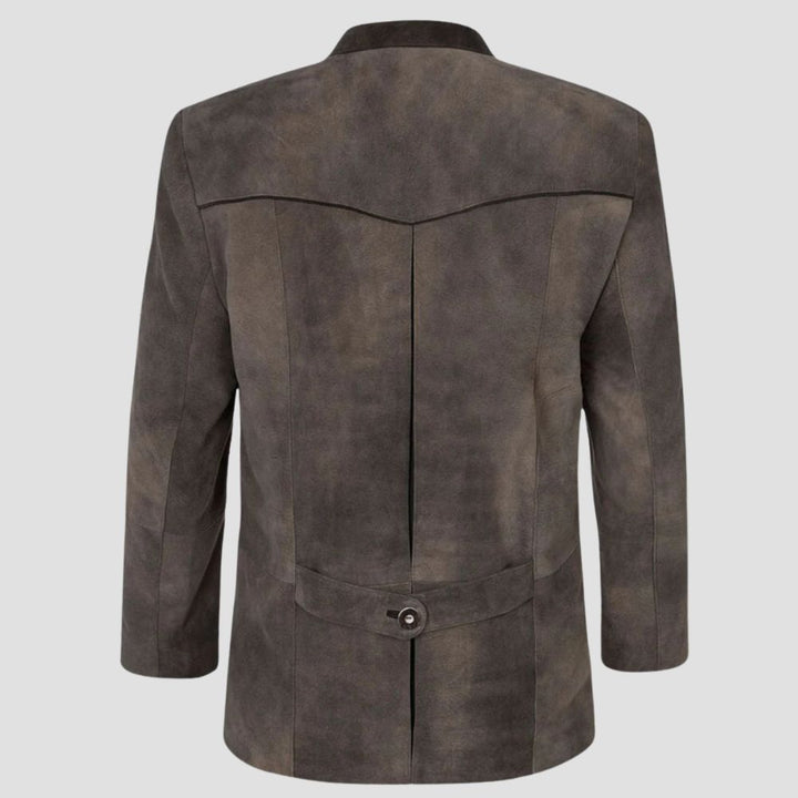 Stylish Suede Leather Bavarian Heritage Coat for Men